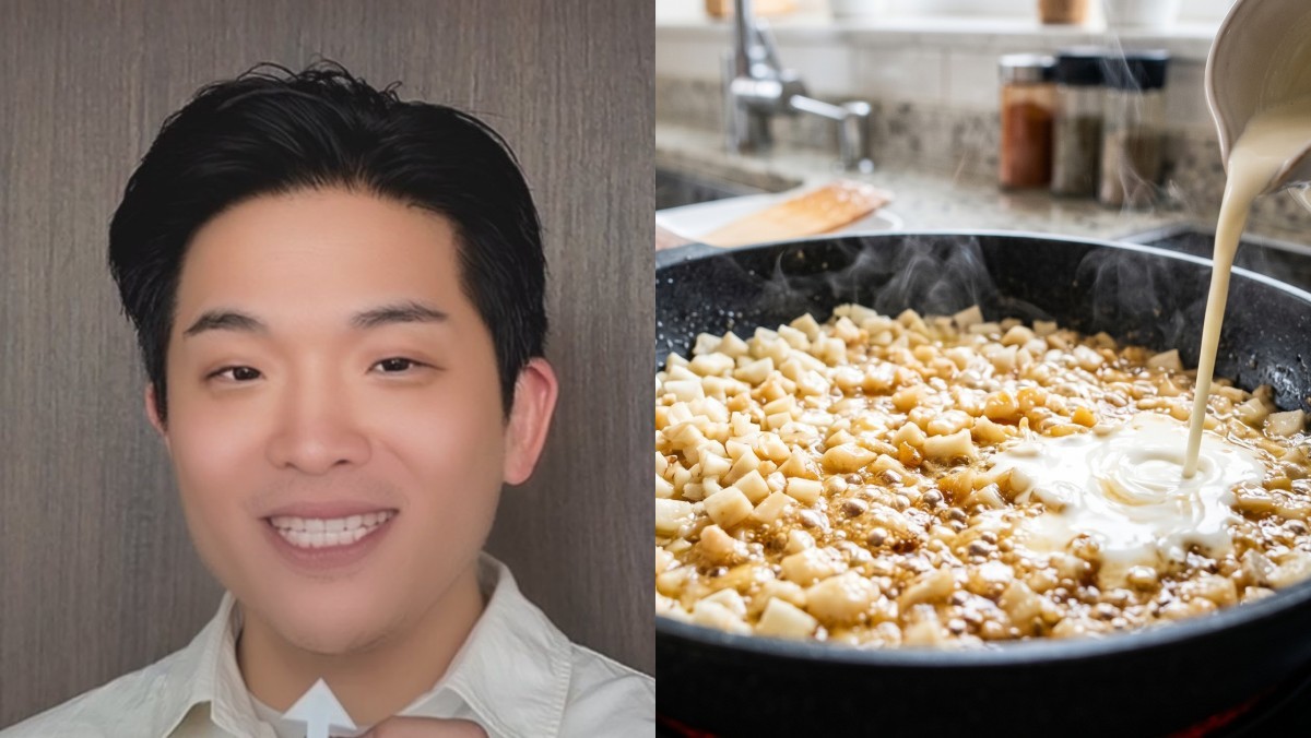 안성재 셰프와 봄나물 캐러멜 모습. / 안성재 인스타그램, 헬스코어데일리