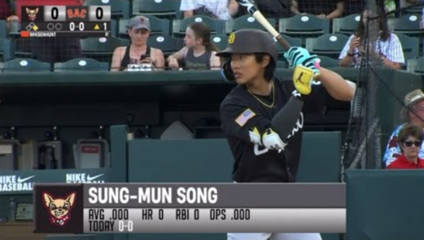 마이너리그 경기에 출전한 송성문(사진=Milb.com)