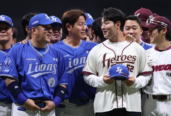 경기전 열린 박병호 은퇴식 행사(사진=삼성)