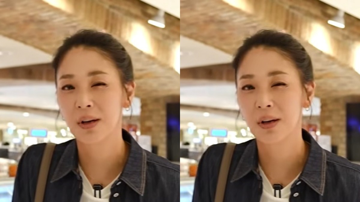 배우 한고은이 백화점에 방문한 모습. / 유튜브 '고은언니 한고은'