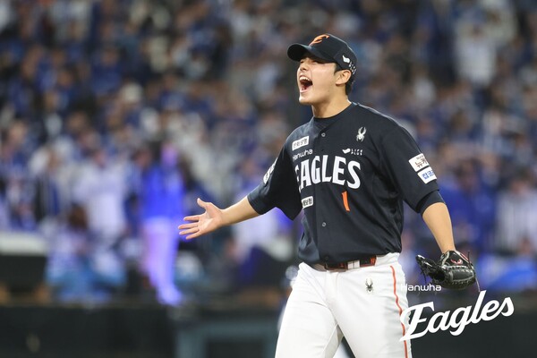 문동주는 21일 대구에서 열린 삼성 상대 PO 4차전에서 4이닝 무실점을 기록했다. (사진=한화)