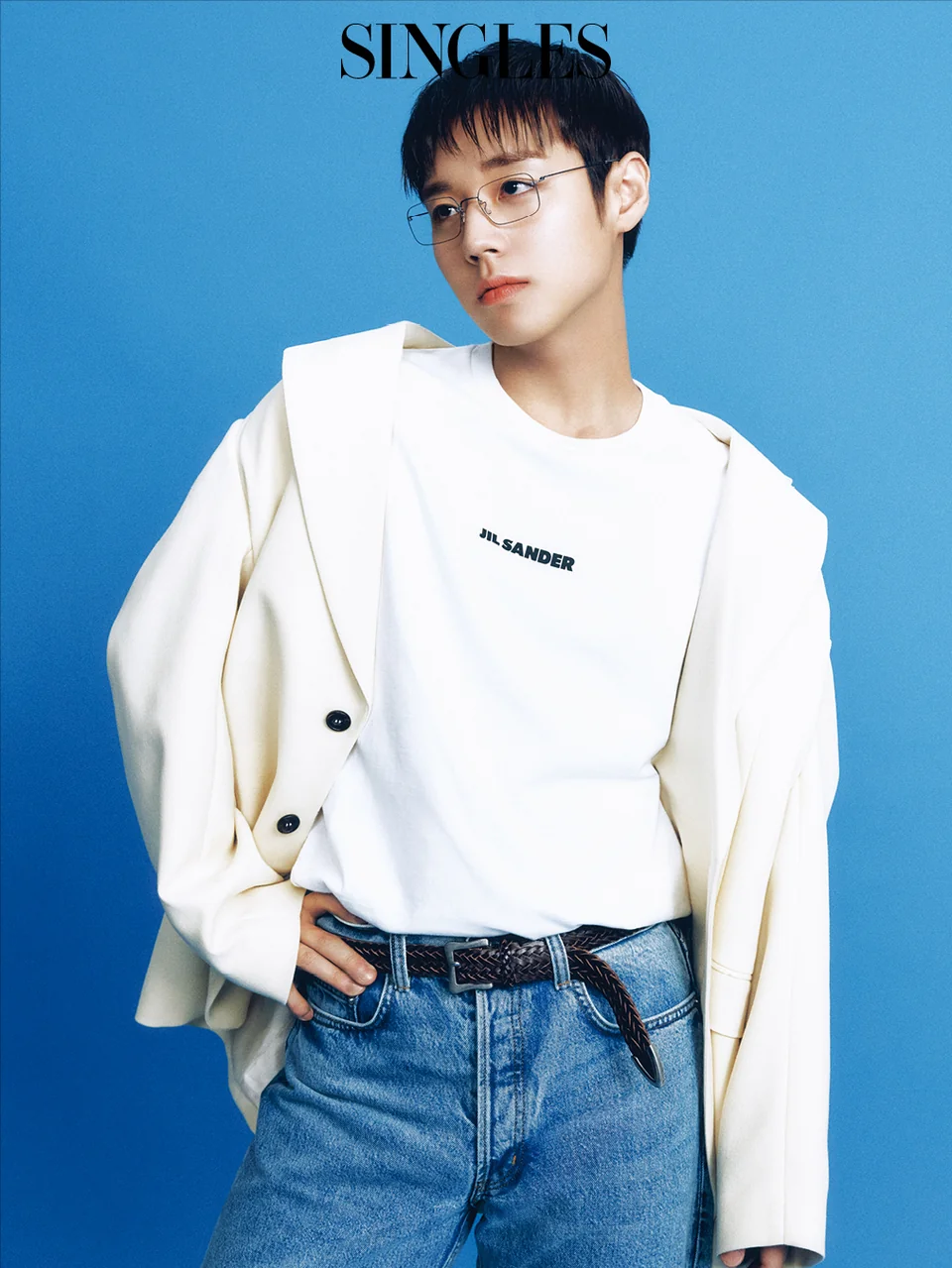 /사진=박지훈, 〈싱글즈〉 5월호서 린드버그 아이웨어 화보 공개