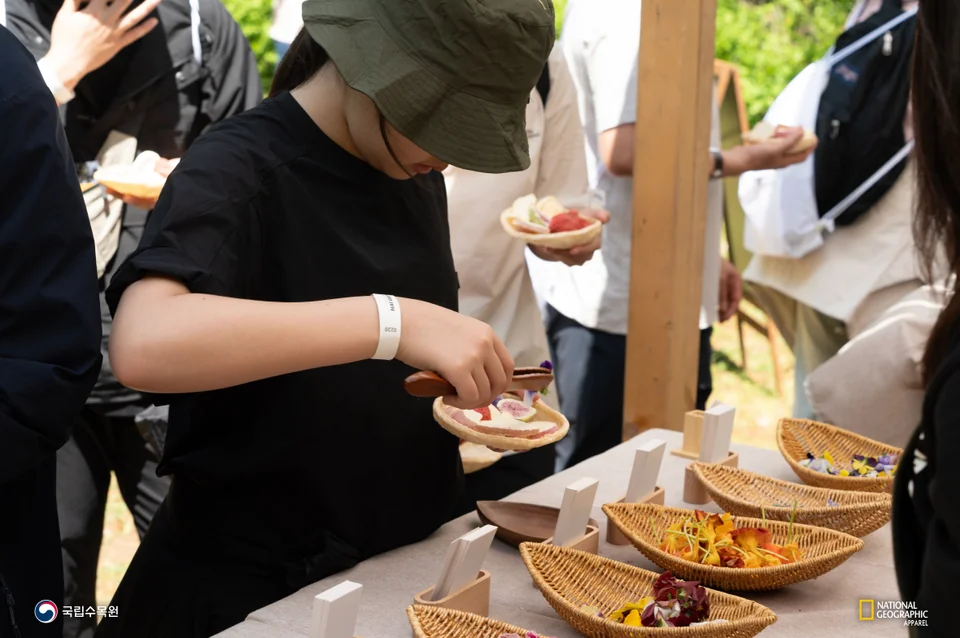 /사진=내셔널지오그래픽 어패럴, '냇지오 하이킹클럽' 광릉숲서 성료