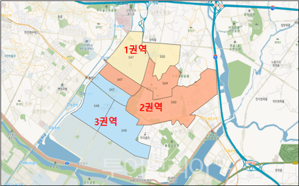 상수도 GIS 정보 수정･갱신사업 위치도