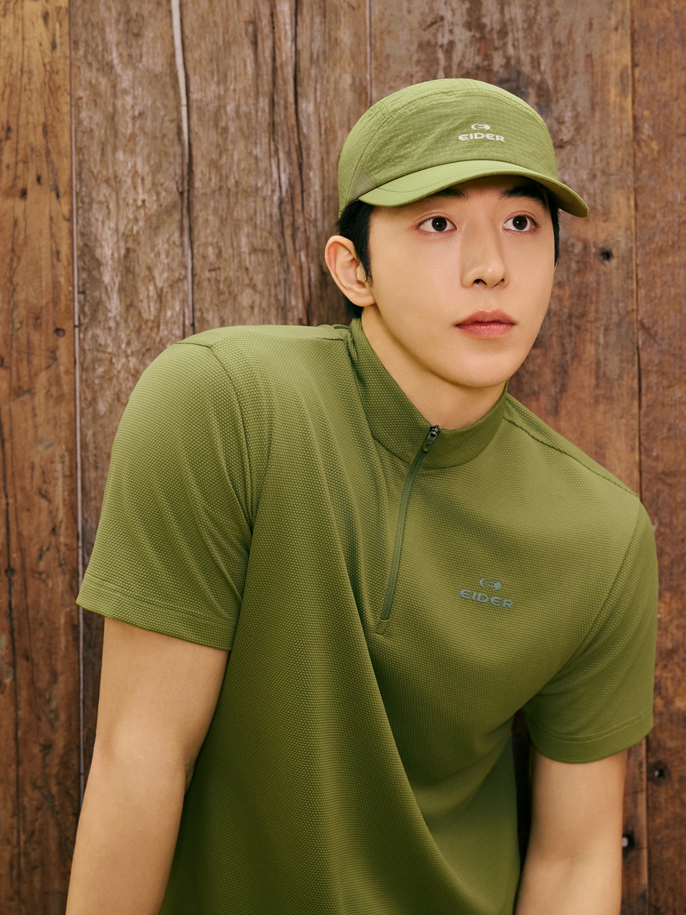 아이더 '캉테 패널캡' 착용 컷 / 사진=아이더 제공