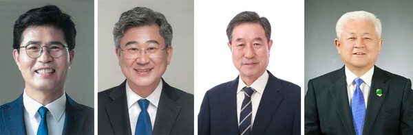 사진 / 좌로부터  전북특별자치도지사 이원택 당선자, 천호성 당선자, 유송열 당선자, 황인홍 당선자 