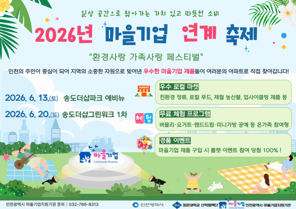 2026년 마을기업 연계축제 포스터