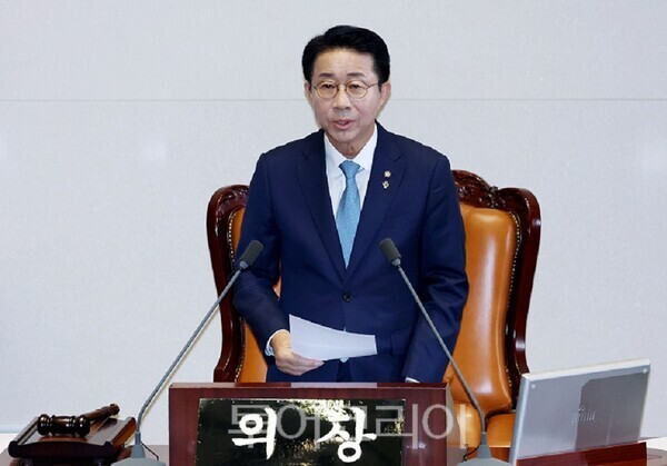 조정식 국회의장이 11일 국회에서 열린 제436회 국회(임시회) 2차 본회의에서 모두발언을 하고 있다. 2026.06.11. / 투어코리아 이창호 기자