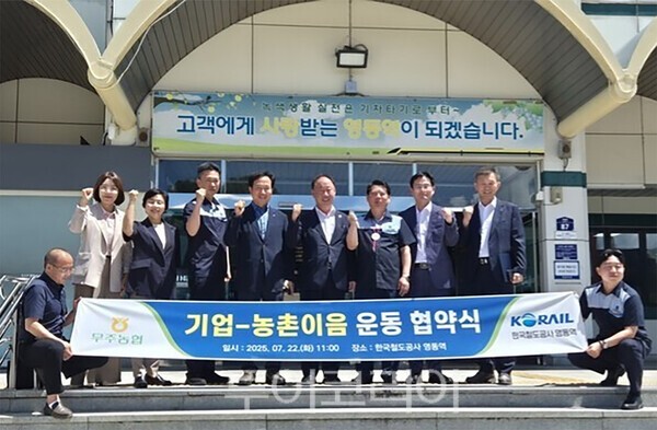 사진 / 영동역장 재직시 무주농협과 업무협약(2025. 7. 22.)