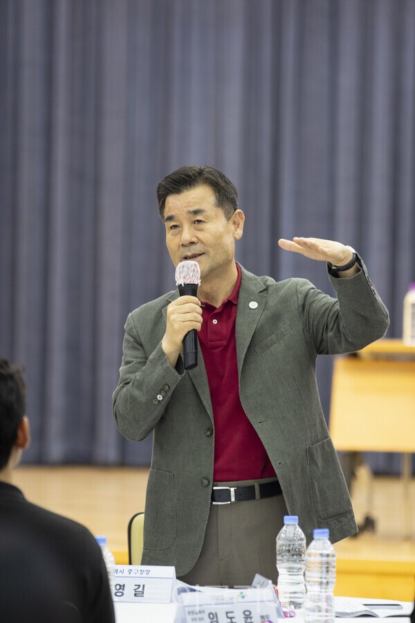 인사말을 하고 있는 김영길 울산 중구청장./사진-투어코리아 김교환 기자