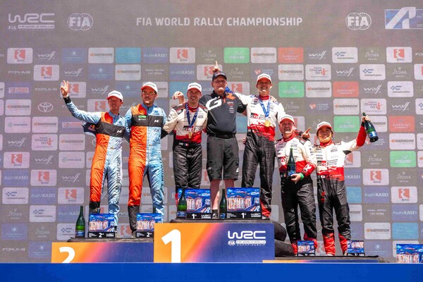 2026 WRC 그리스 아크로폴리스 랠리 포디엄(사진=한국타이어 제공)
