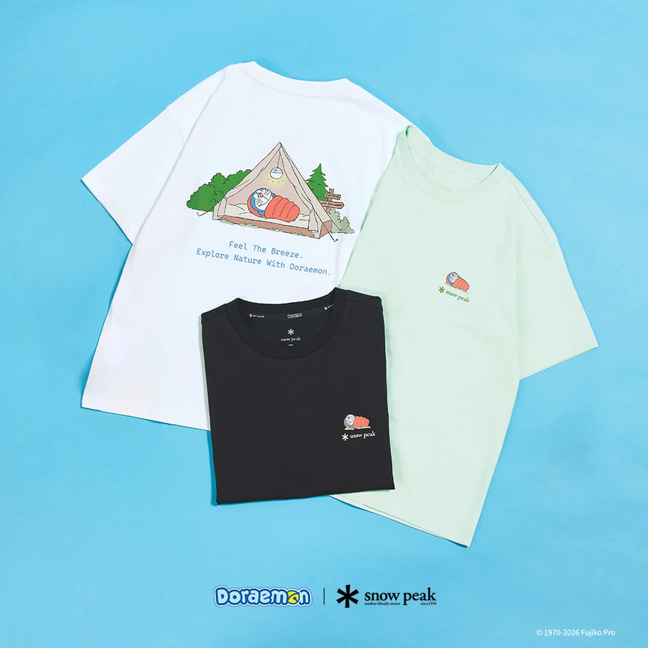 스노우피크 어패럴 x 도라에몽 컬래버레이션 키즈·여성 라인 / 사진=스노우피크 어패럴