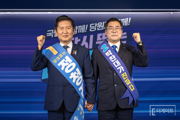 이전 당 대표 선거에 출마했던 정청래(사진 왼쪽부터), 박찬대 후보