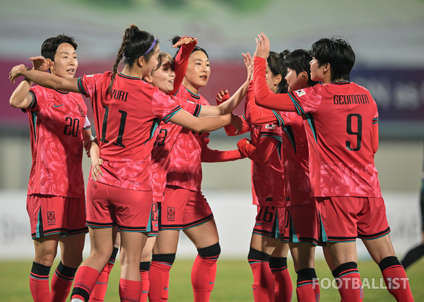 여자 축구 대표팀. 서형권 기자