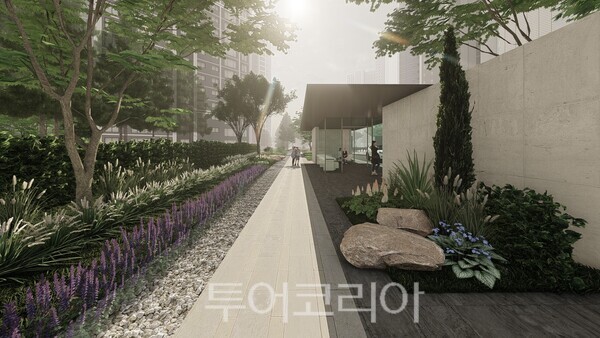 풍성한 식재를 통해 차별화된 경관을 경험할 수 있도록 한 내부동선