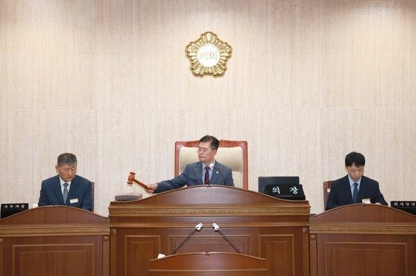 청송군의회 임시회 모습./사진-청송군의회