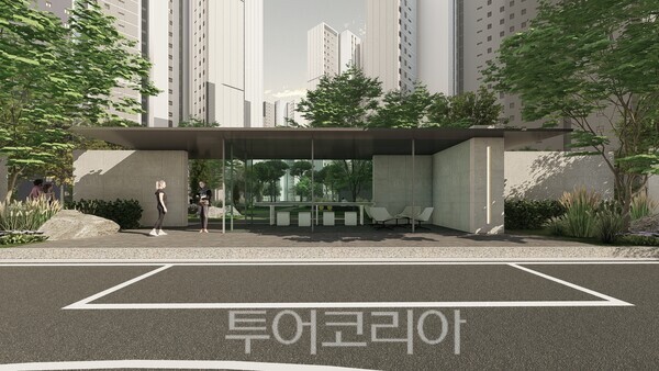 Grand Flow 다지인월 구조를 활용한 ‘승하차 전용공간’