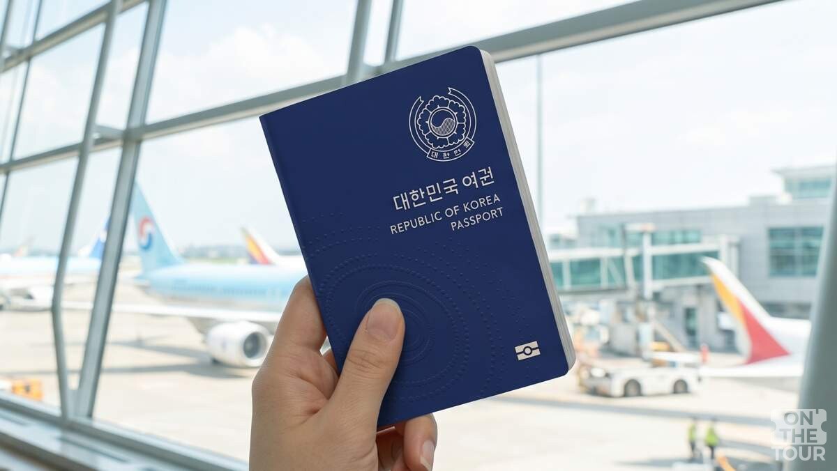 공항에서 대한민국을 들고 있는 모습. (AI 생성 이미지) / 온더투어