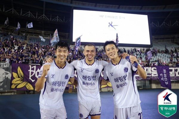 강지훈, 마테우스, 최건주(왼쪽부터, FC안양). 한국프로축구연맹 제공 