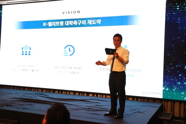 박한동 회장. 한국대학축구연맹 제공