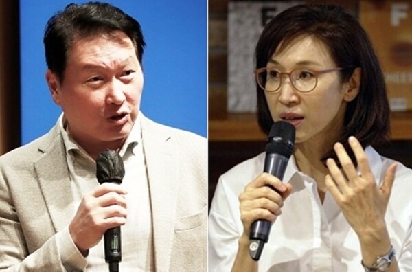 최태원 SK그룹 회장(왼쪽)과 노소영 아트센터 나비 관장(사진=SK·아트센터 나비)