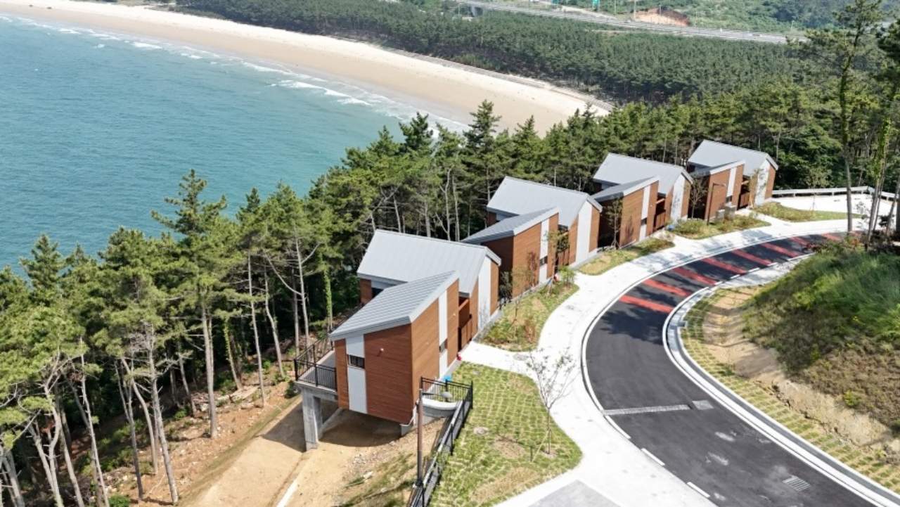 원산도자연휴양림 숙소 전경. / 원산도자연휴양림 제공
