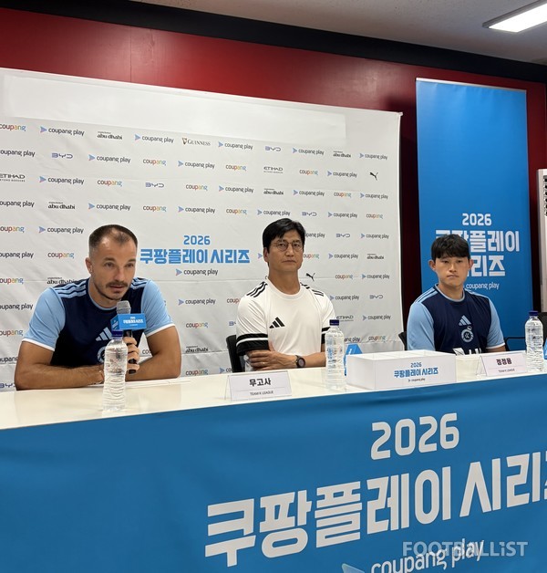 무고사, 정정용 감독, 이동경(왼쪽부터, 팀 K리그). 김진혁 기자