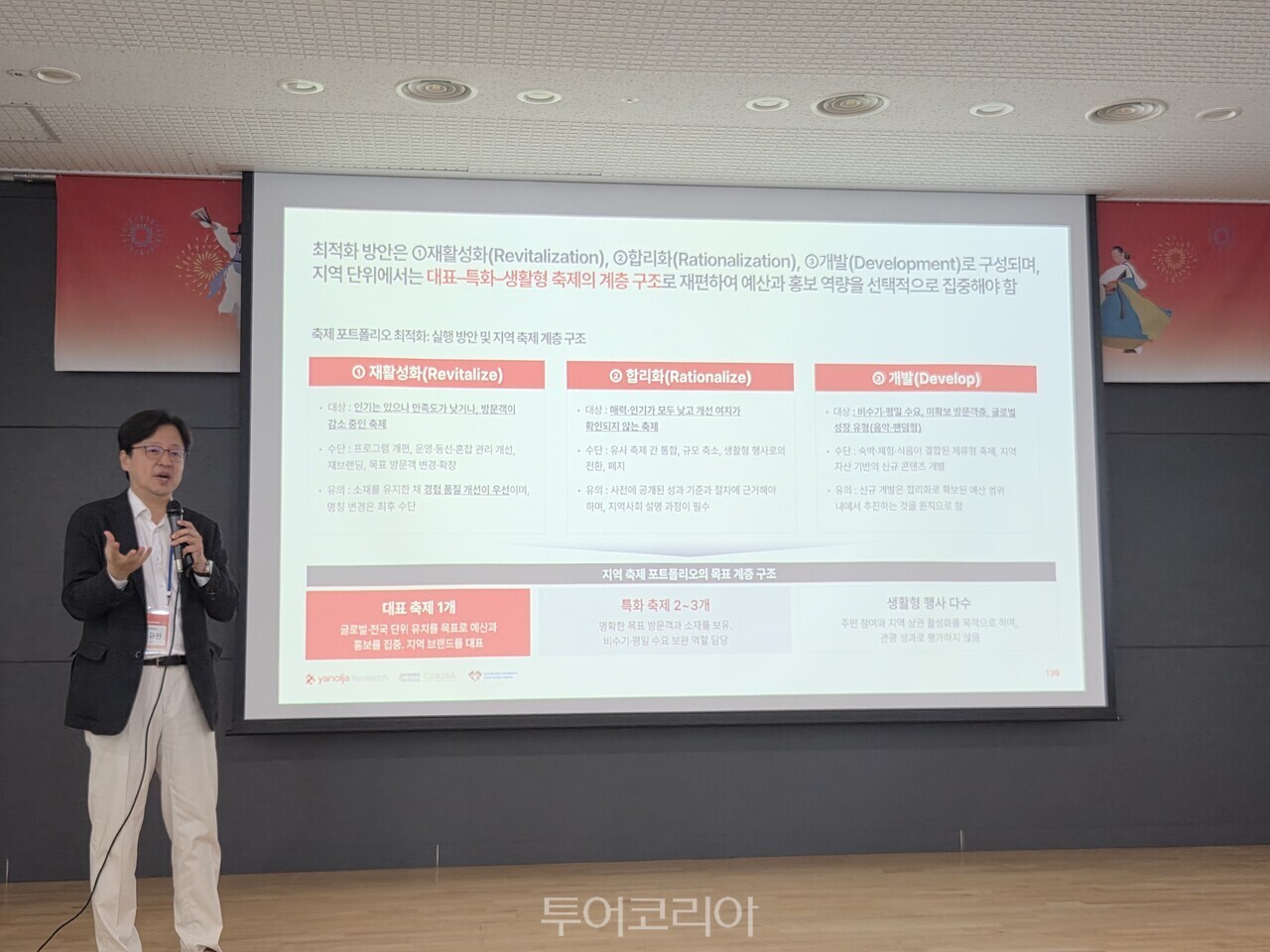 최규완 경희대학교 교수가 축제 경쟁력 강화를 위한 4가지 방안을 제시했다./ 사진-투어코리아