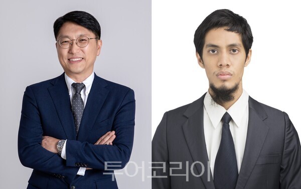 임한권 교수(좌측)와 아흐마드 제1저자 샤우키 연구원(우측)./사진-UNIST