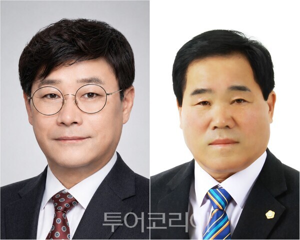 ▲왼쪽부터 이봉규·임상기 청양군의회 의원.