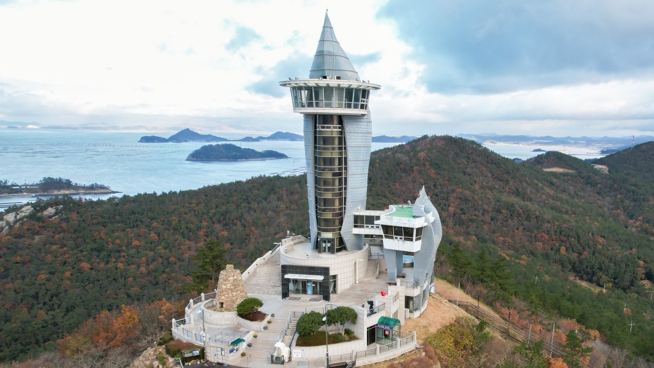 해남 땅끝전망대 항공뷰. / ⓒ한국관광콘텐츠랩-두드림