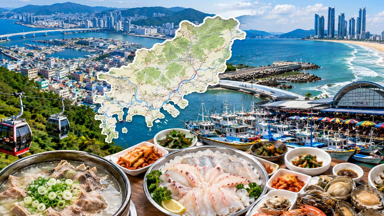 부산 전역의 관광지와 먹거리가 어우러진 식도락 여행. / 온더투어