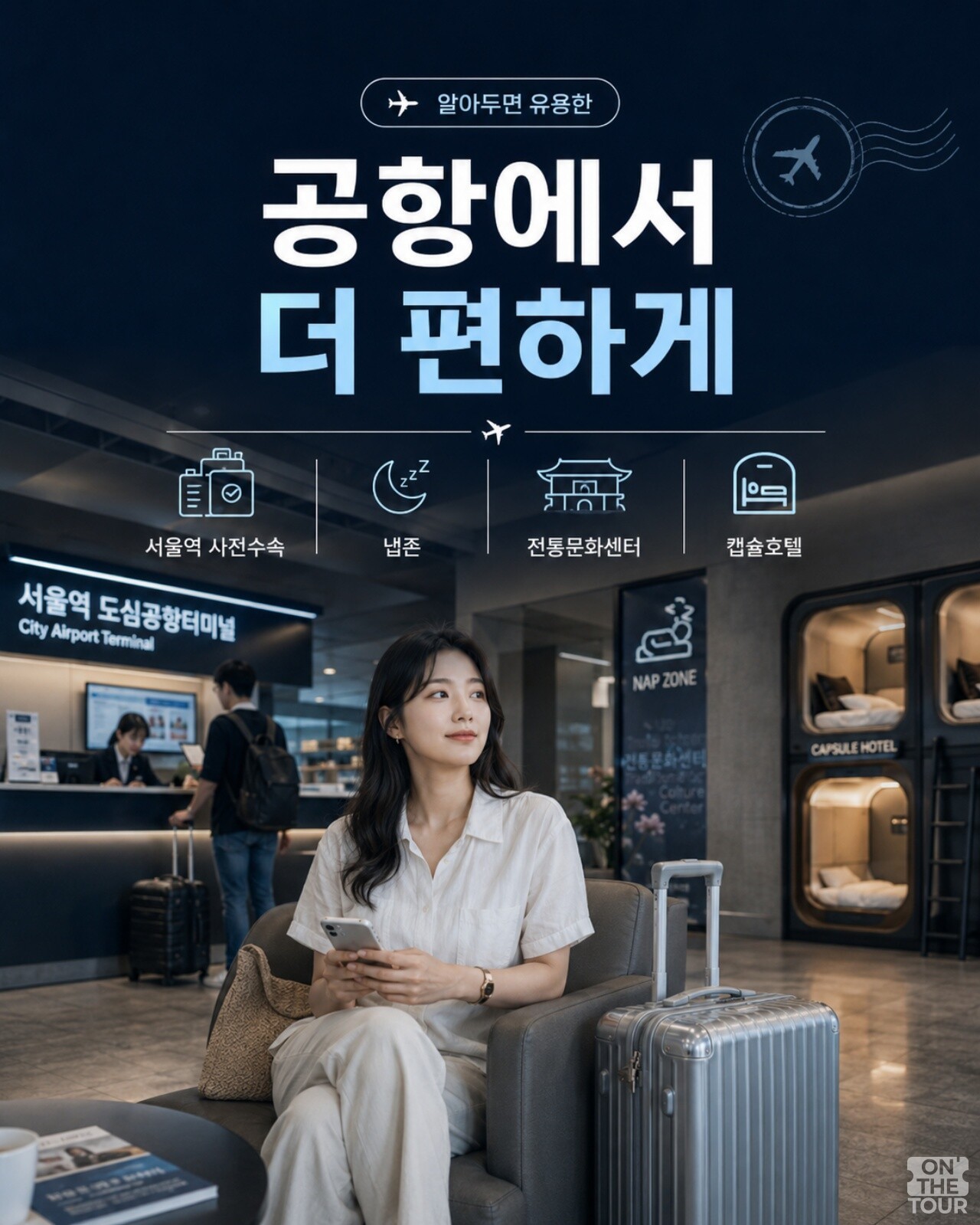 공항 무료 시설. / 온더투어