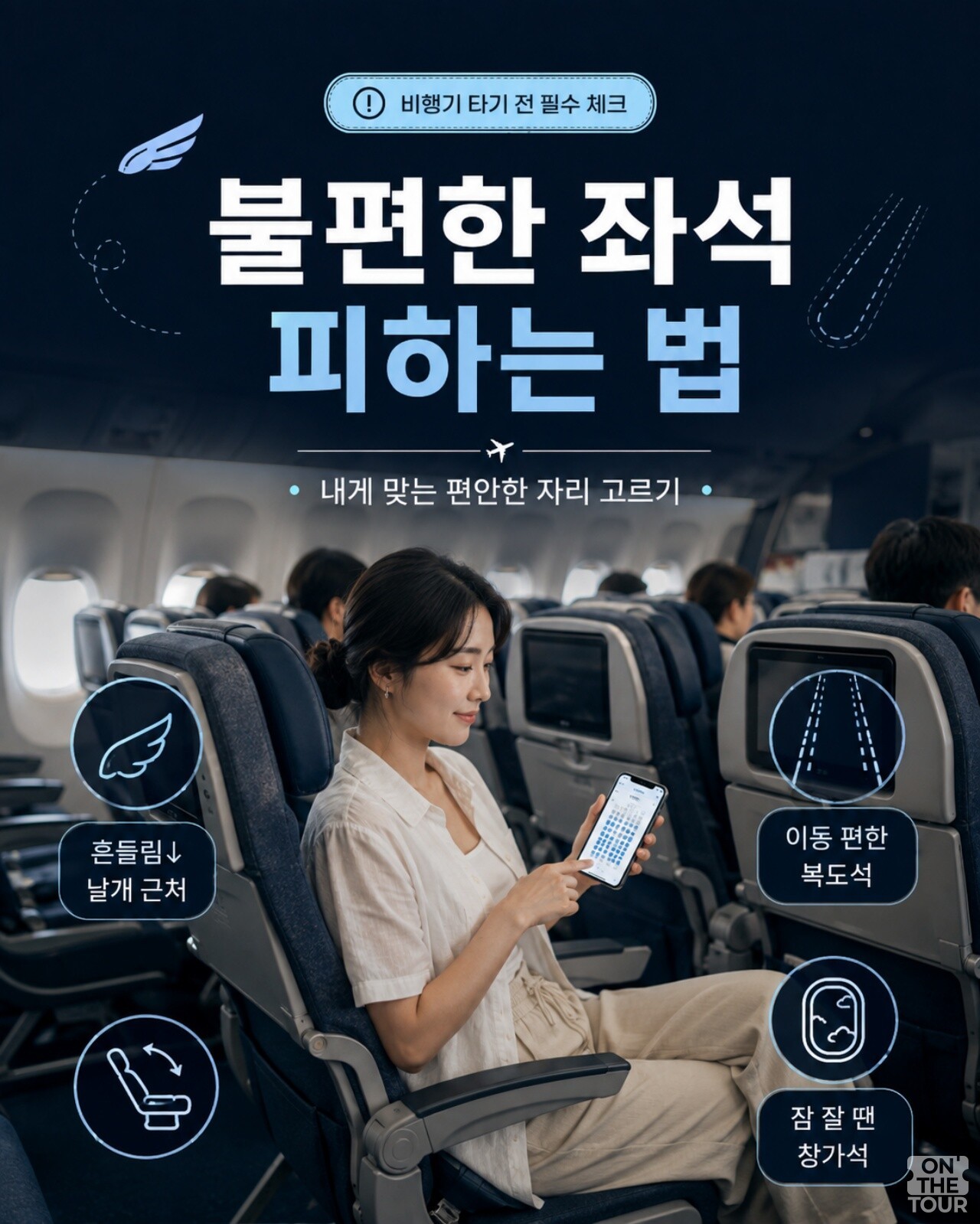 비행기 불편한 좌석 미리 피하기. / 온더투어