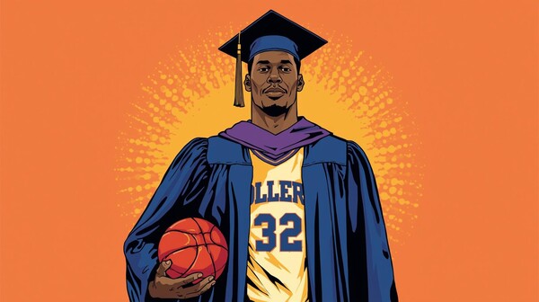 NBA 드래프트됐던 선수의 NCAA 출전이 논란이다(사진=챗GPT 이미지 생성)