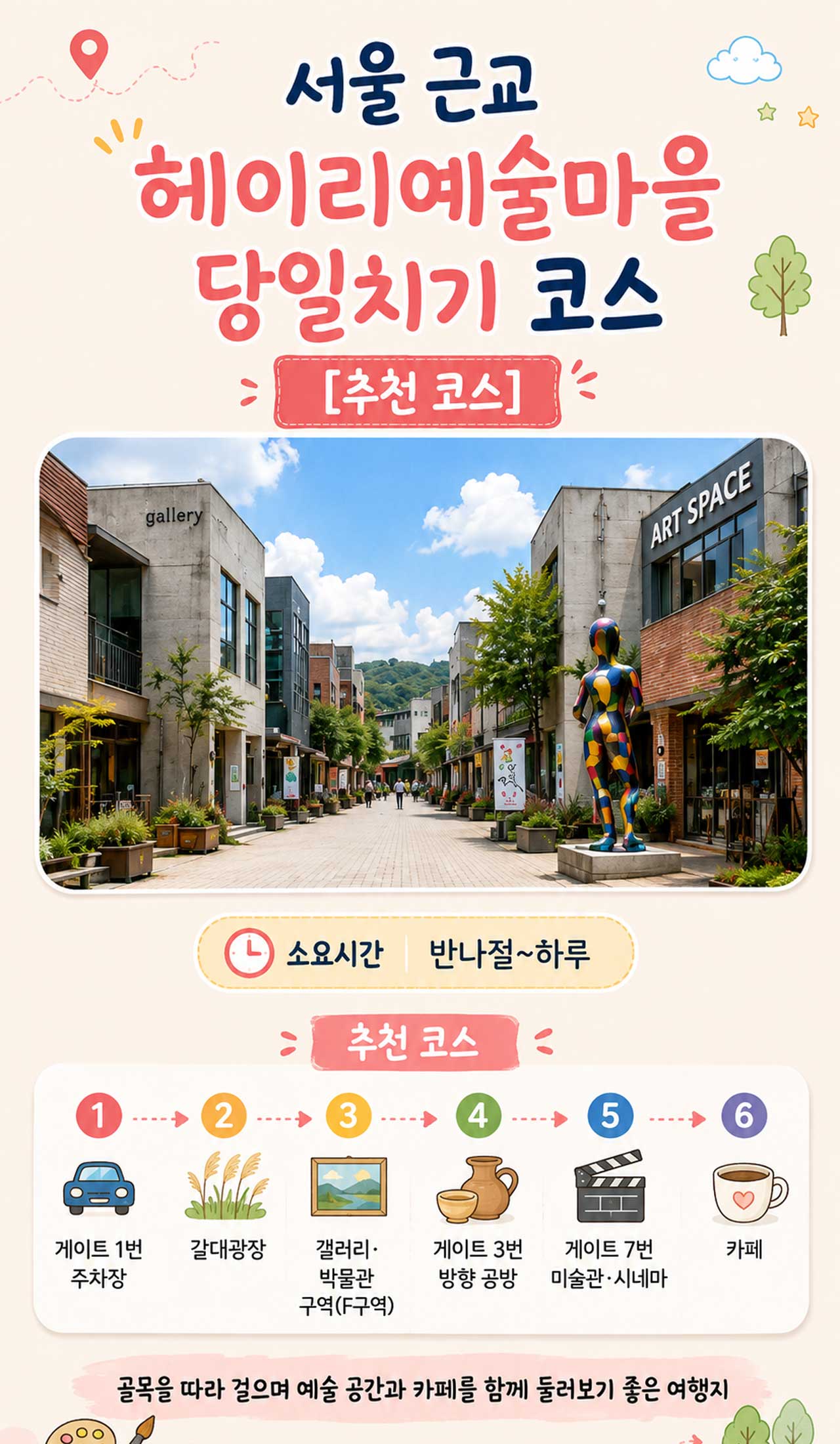 공방과 감성 카페 사이를 거니는 '헤이리예술마을 당일치기 코스' 가이드. / 온더투어