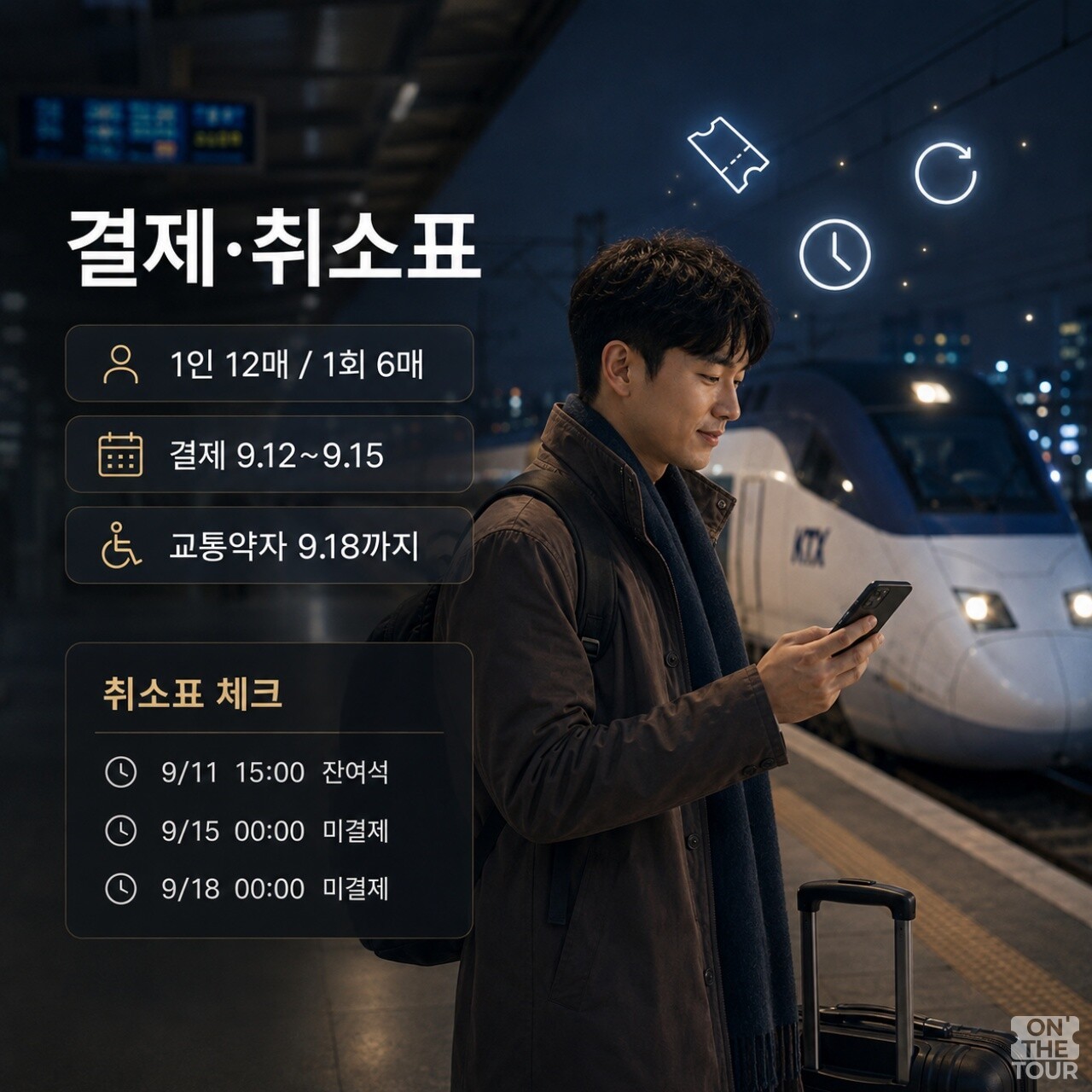 추석 승차권 취소표 잡는 방법. (AI 생성) / 온더투어