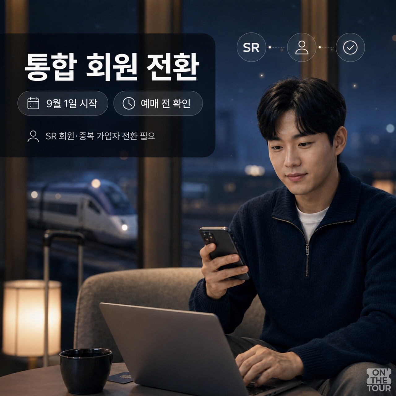 코레일 통합 회원 전환. (AI 생성) / 온더투어
