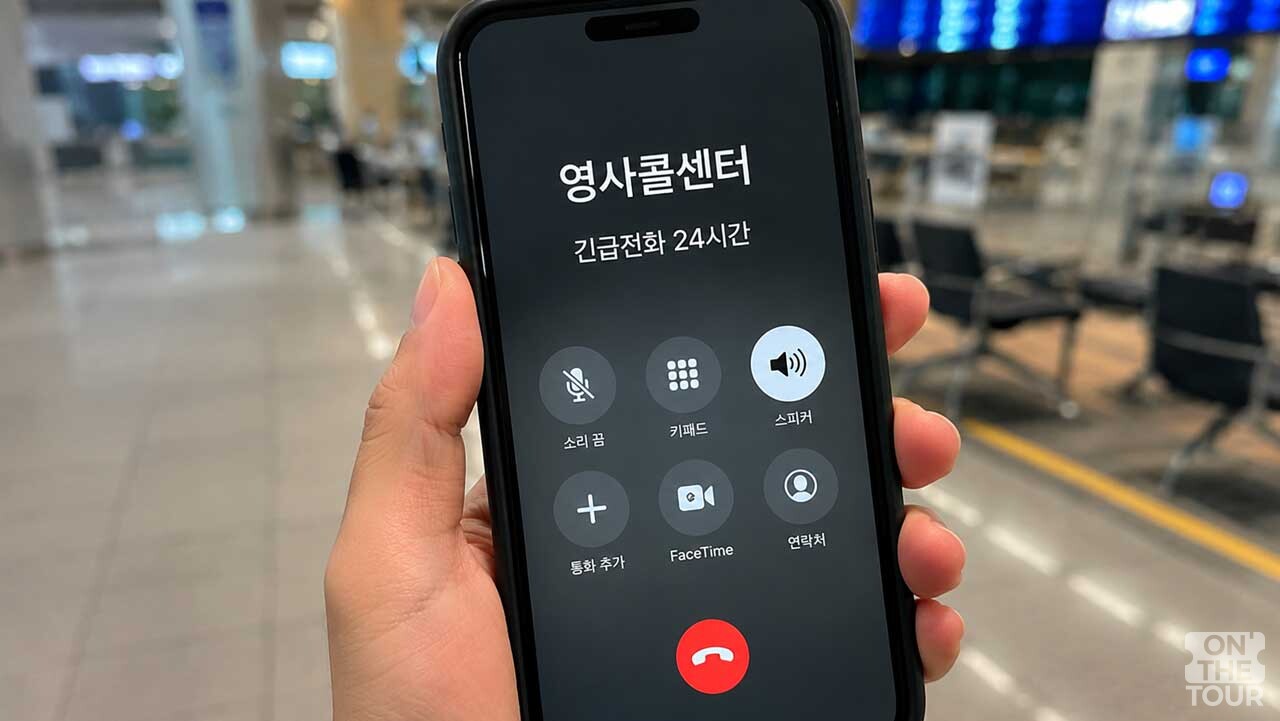긴급 영사 조력을 받을 수 있는 24시간 외교부 영사콜센터 연결 화면. (AI 생성) / 온더투어