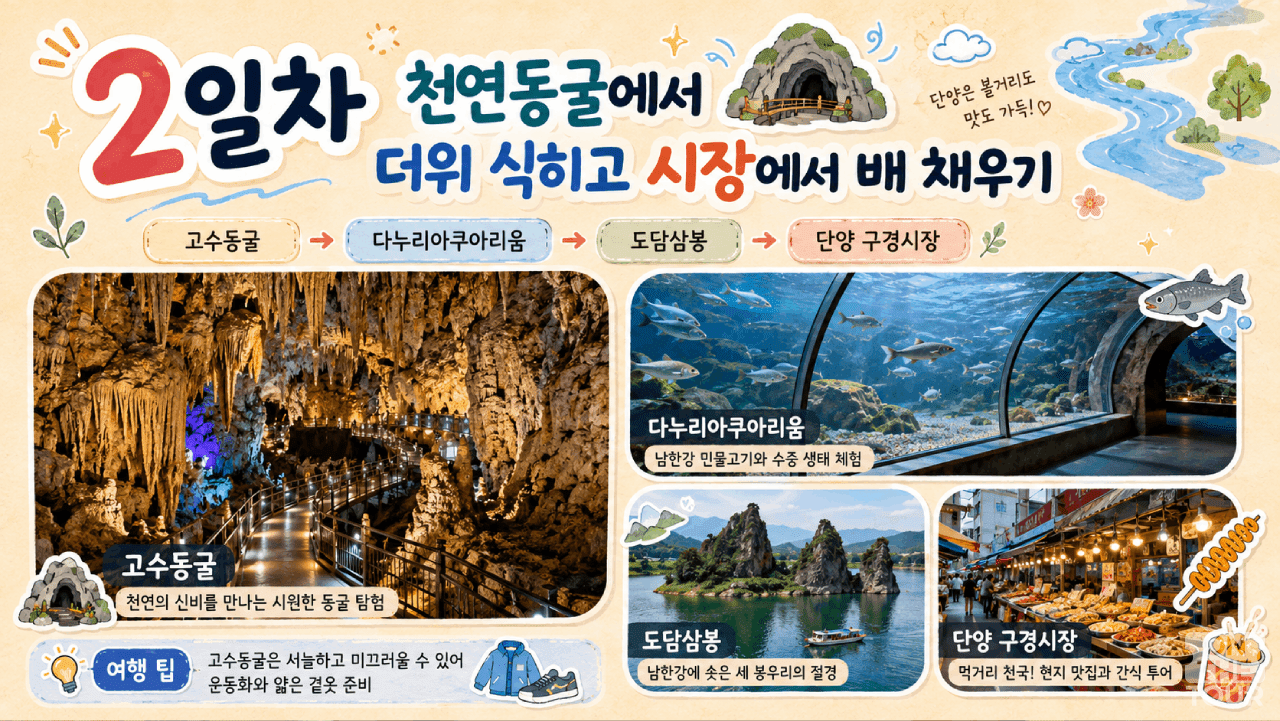 단양 여행코스 2일차. (AI 생성) / 온더투어