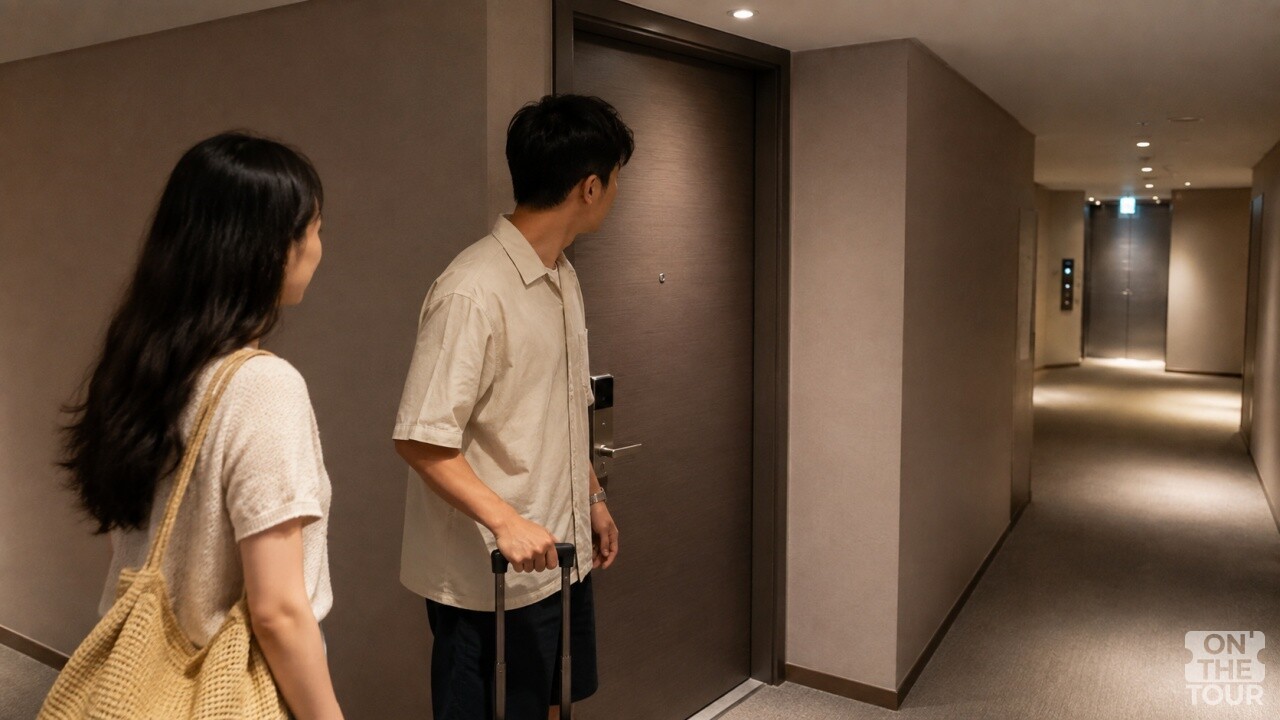 옆 방에서 소음이 들리는 모습. (AI 생성) / 온더투어