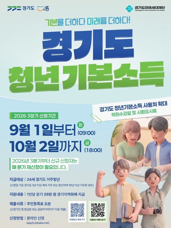 경기도 청년기본소득 3분기 신청 안내