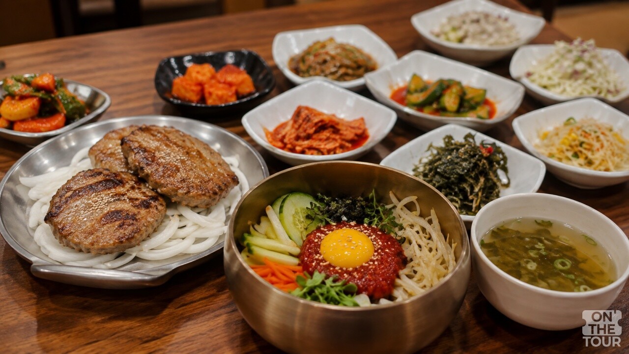 꽃담집 떡갈비·육회비빔밥 세트. (AI 생성) / 온더투어
