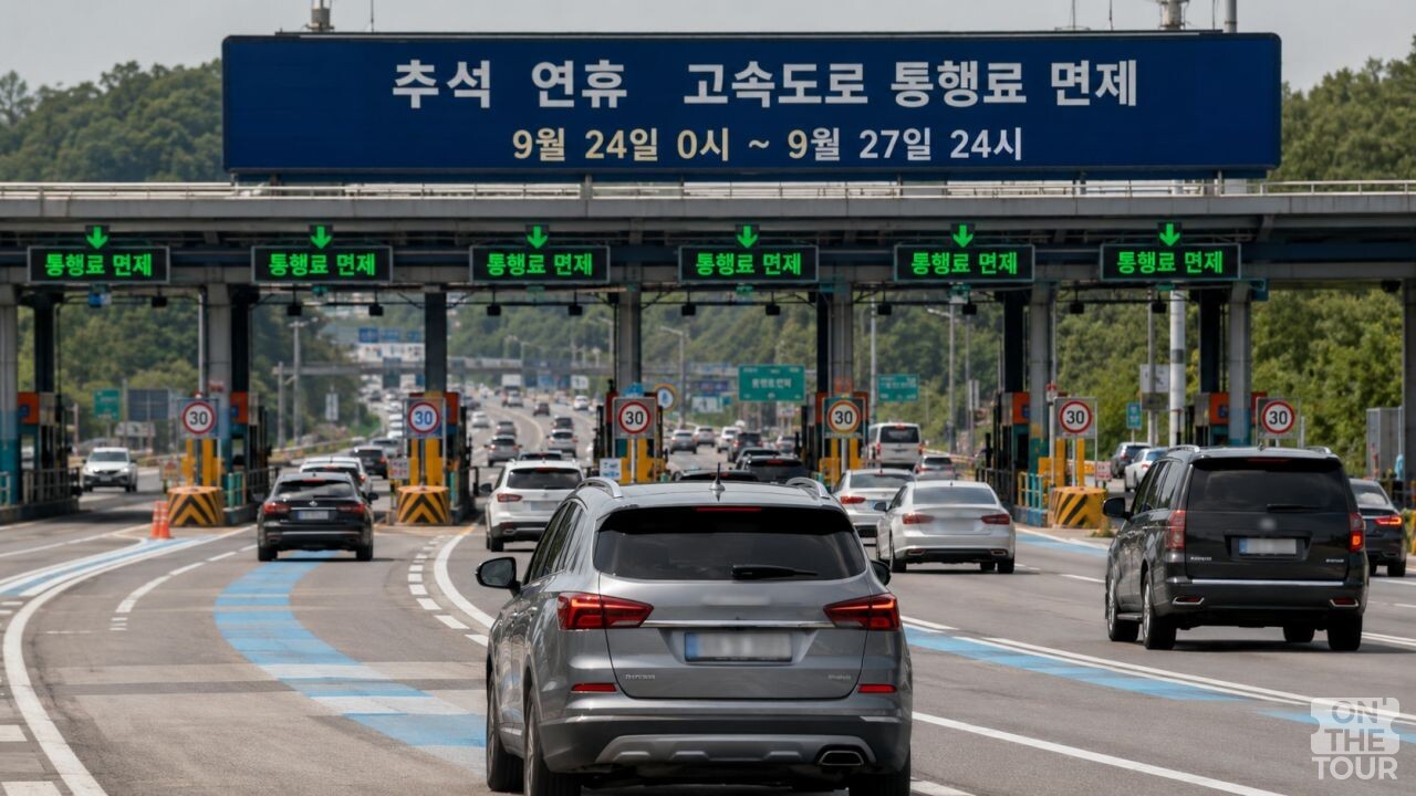 고속도로 통행료가 면제인 모습. (AI 생성) / 온더투어