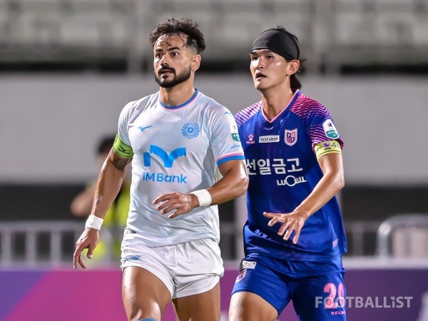 세징야(왼쪽, 대구FC), 홍정운(파주프런티어). 서형권 기자