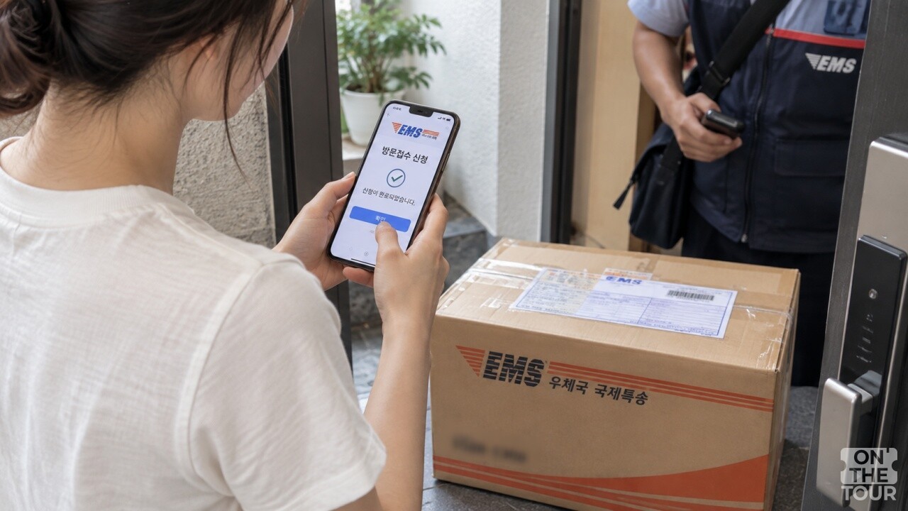 EMS 방문접수를 신청한 모습. (AI 생성) / 온더투어