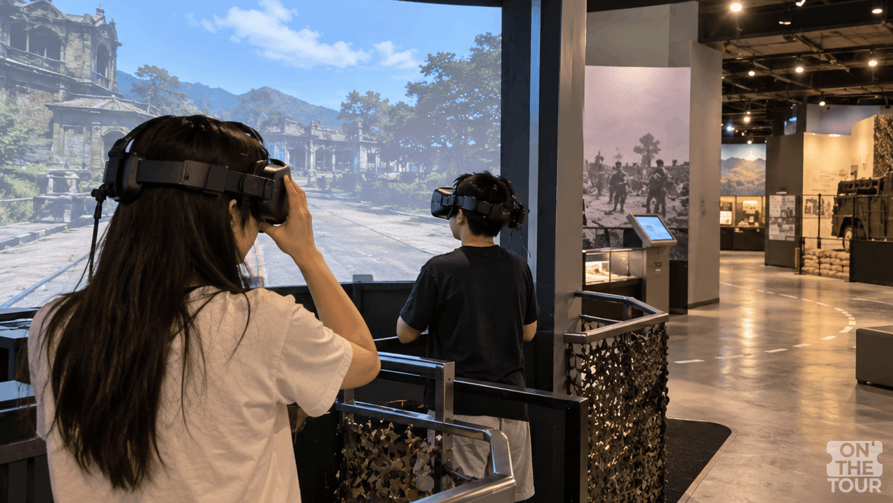 선샤인랜드 실내 체험 공간을 연상시키는 VR 체험 장면. (AI 생성) / 온더투어