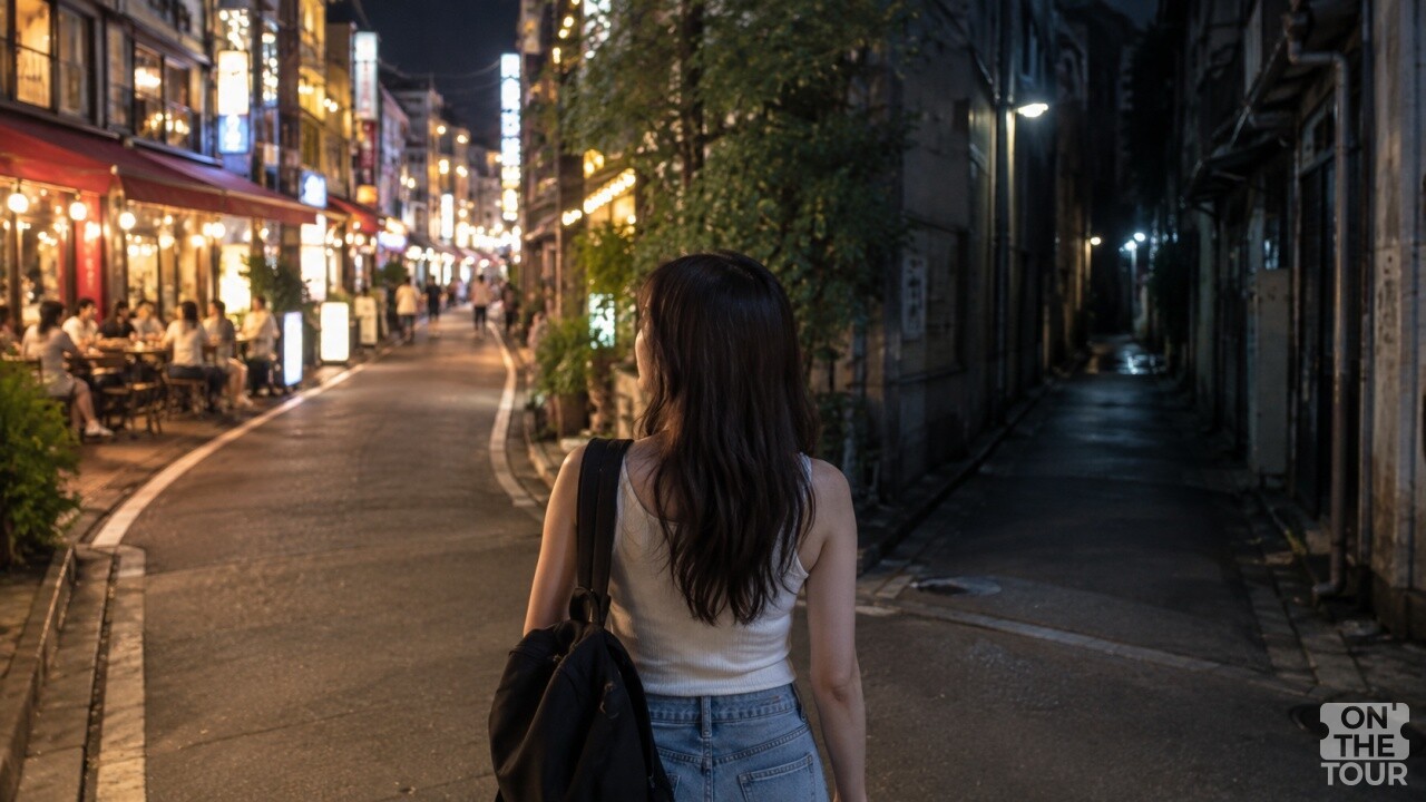 숙소 위치를 두고 고민하는 뒷모습. (AI 생성) / 온더투어