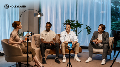 Four transmitters capture multiple speakers on two cameras simultaneously for live-streaming interviews and podcasts. Four transmitters capture multiple speakers on two cameras simultaneously for live-streaming interviews and podcasts.