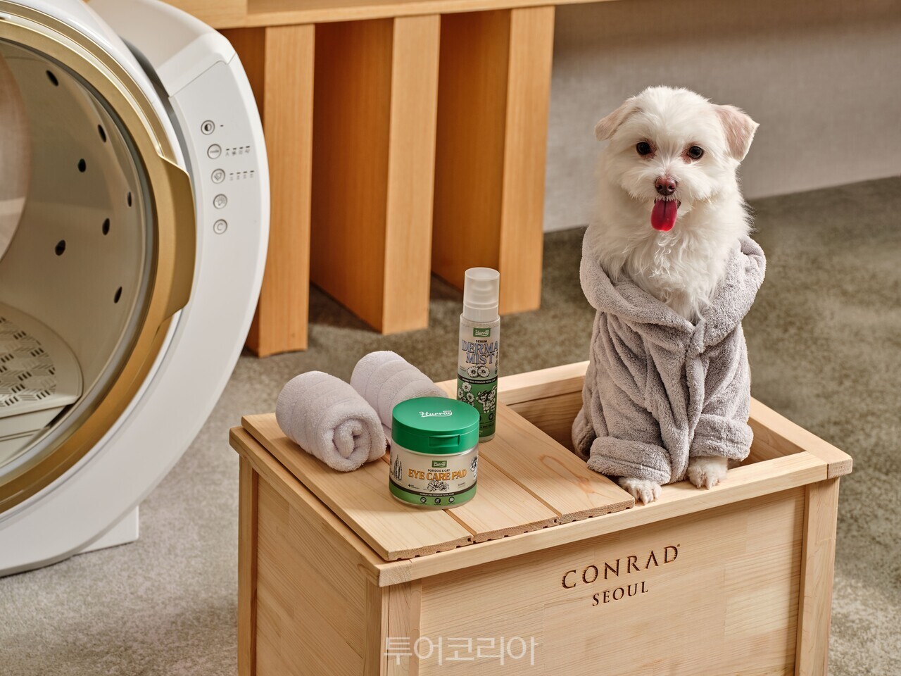 ‘펫 메종(Pet Maison)’ 패키지의 펫 전용 히노키 욕조 ‘펫 메종(Pet Maison)’ 패키지" /사진- 콘래드 서울